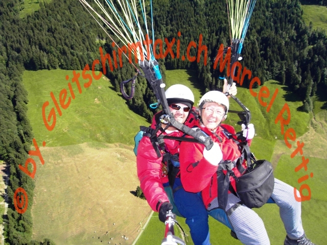 Rigi Tandemflug Passagierflug Gleitschirmtaxi